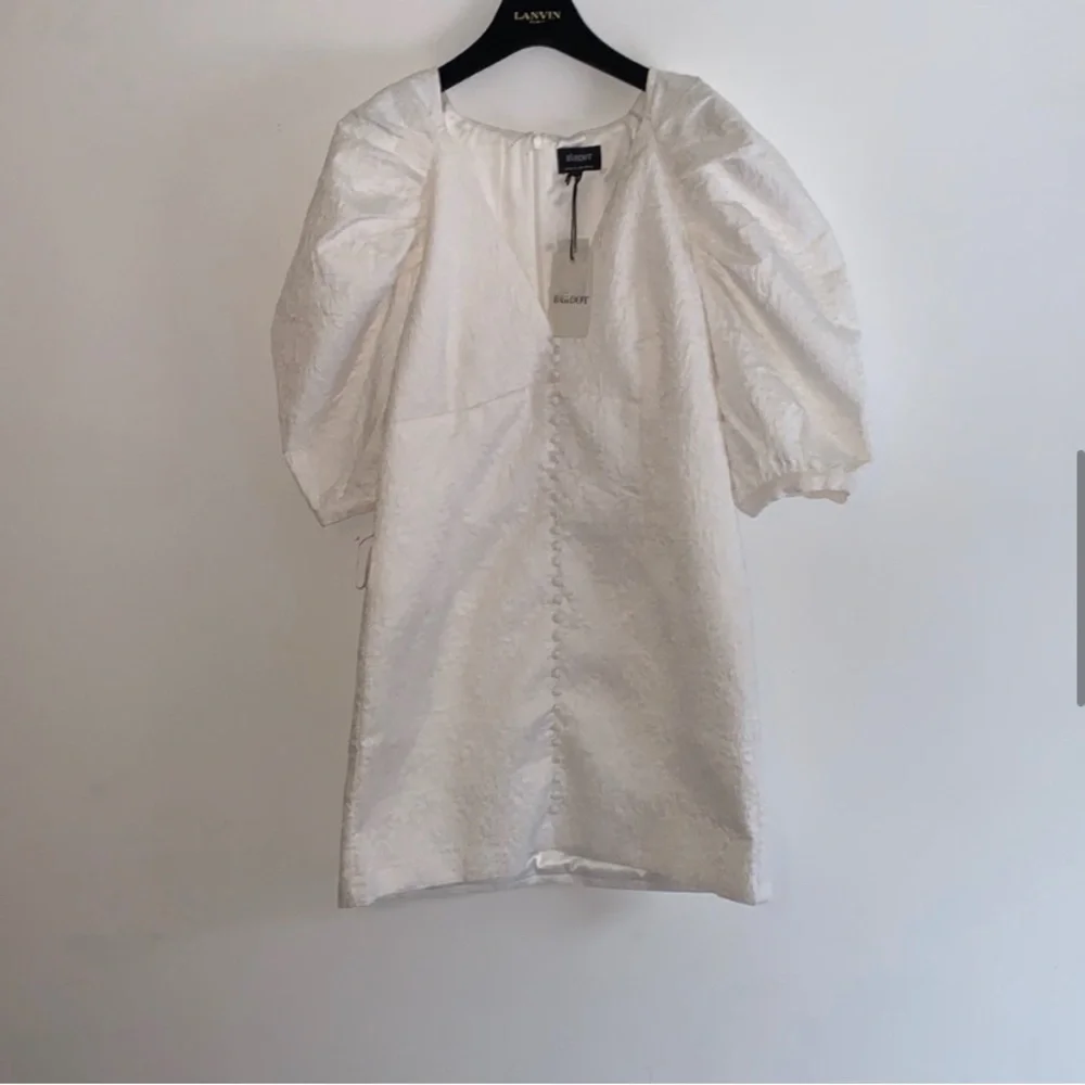 Bardot | Marnie Mini Puff Sleeves Dress in Ivory Size s - Picture 3 of 10